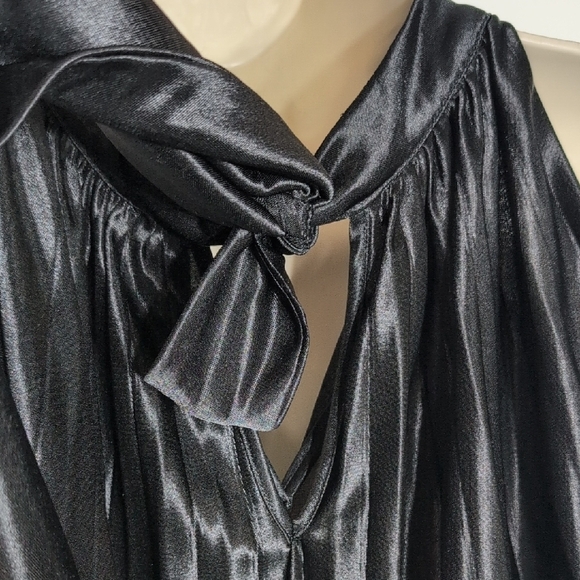 Scarlett Shimmering Black Pleated Mini Dress - Picture 5 of 9